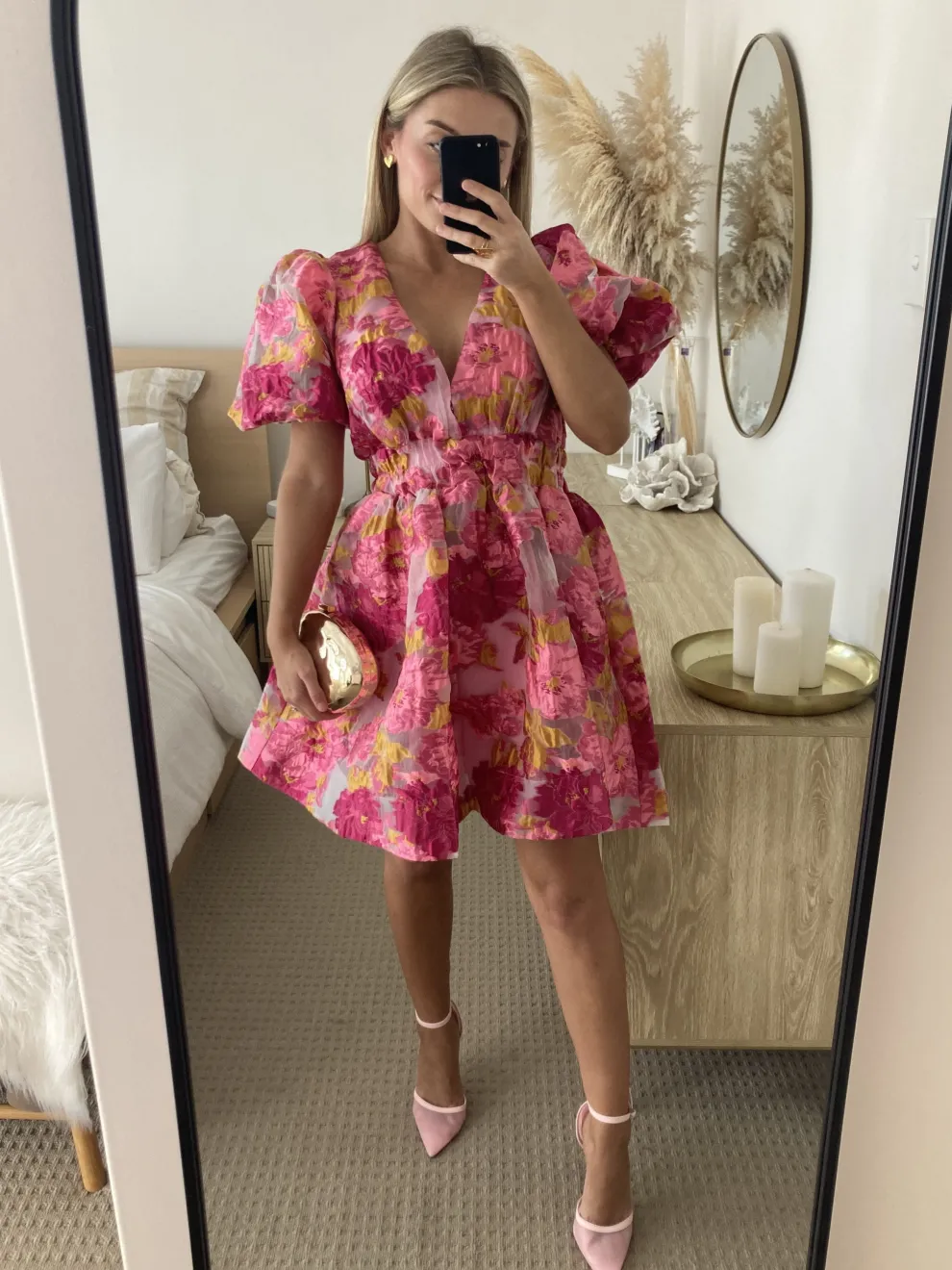 Abel Mini Dress - Pink