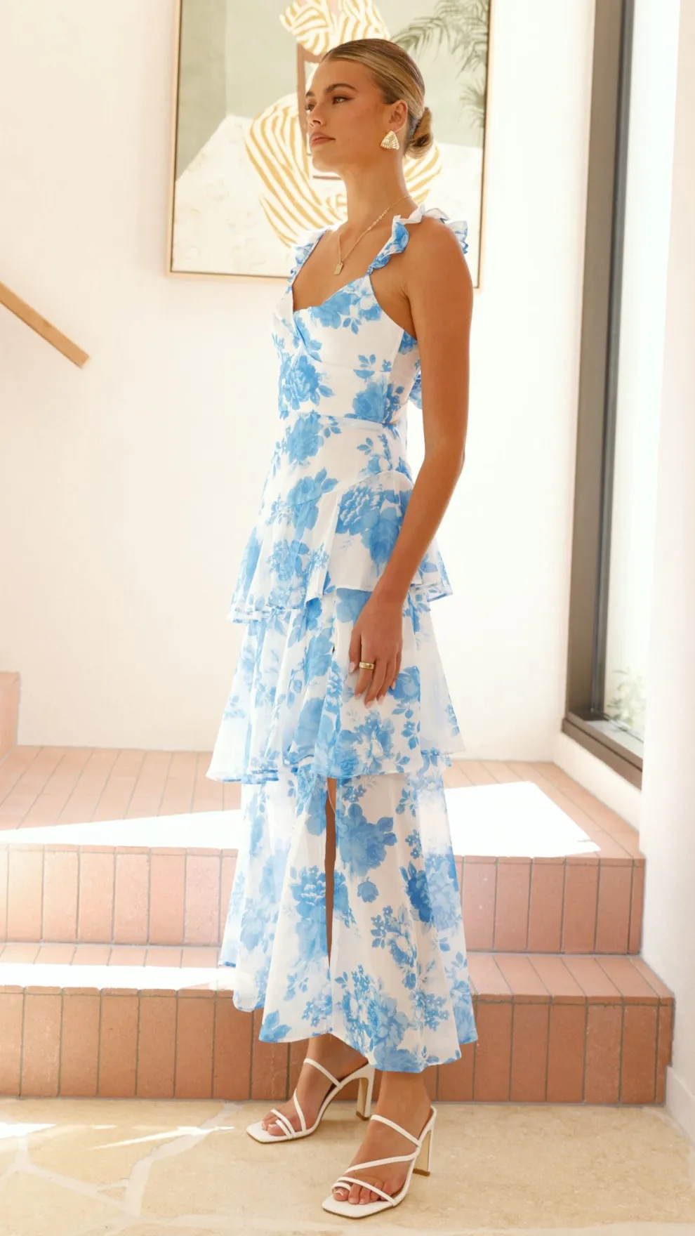 Achelle Maxi Dress - Blue Floral
