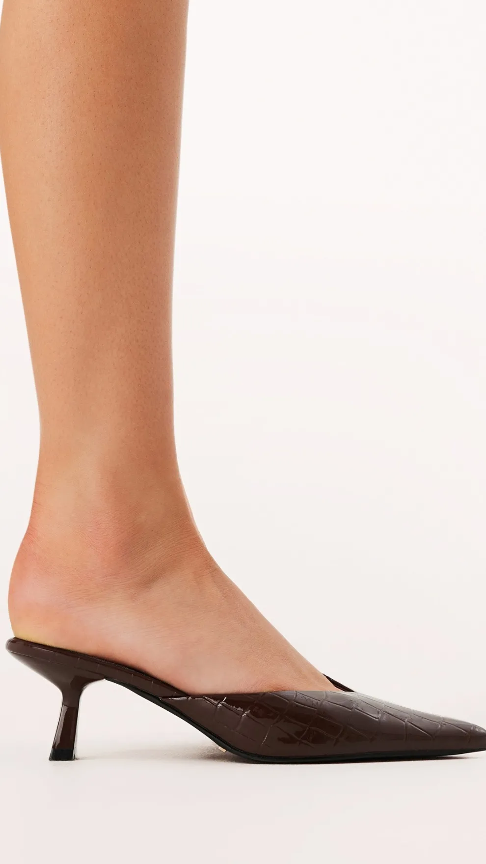 Adele Heel - Chocolate Patent Croc