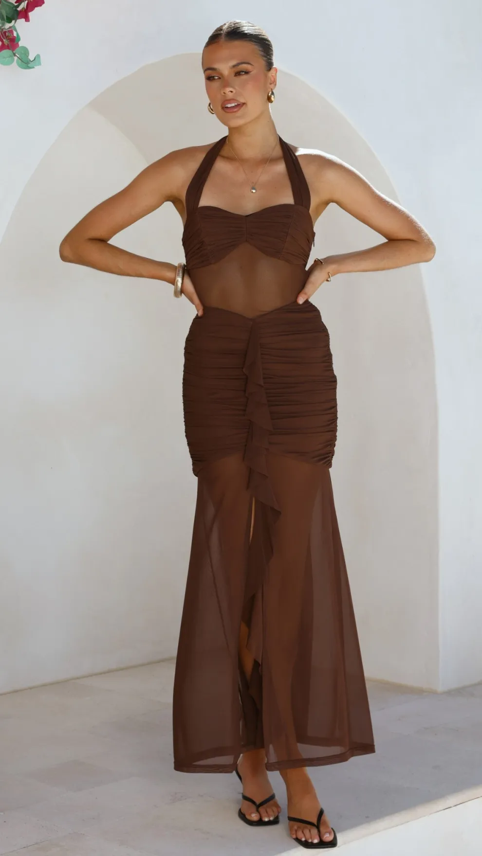 Alani Maxi Dress - Chocolate