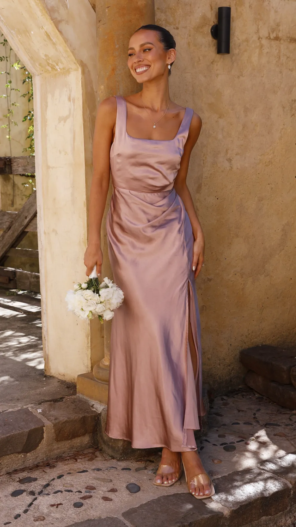 Alaria Maxi Dress - Dusty Pink