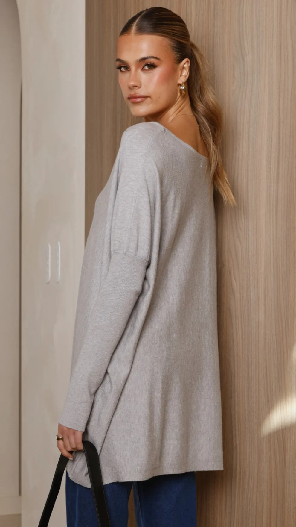 Amalia Knit Top - Grey