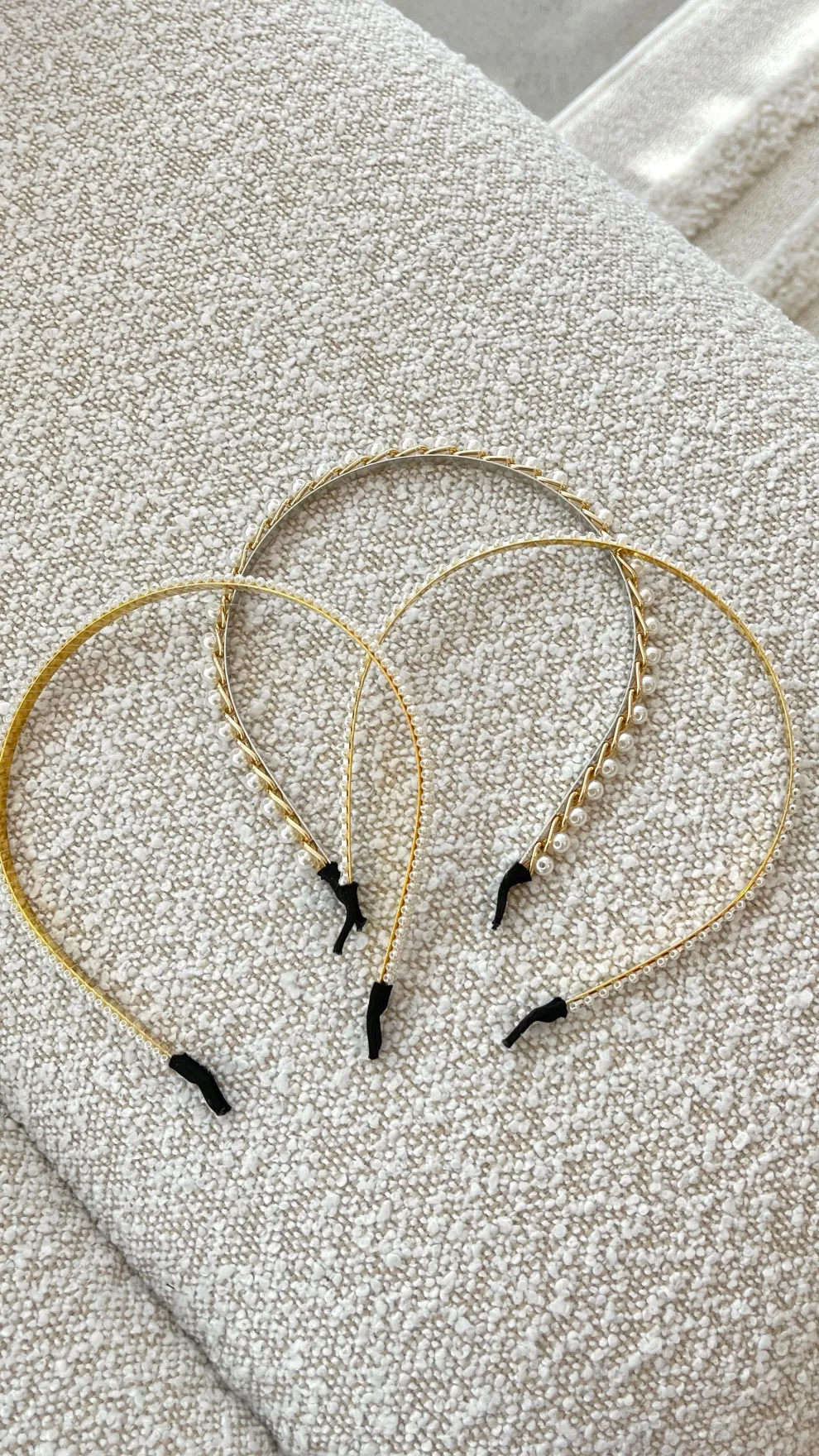 Andrea Headband Set - Pearl