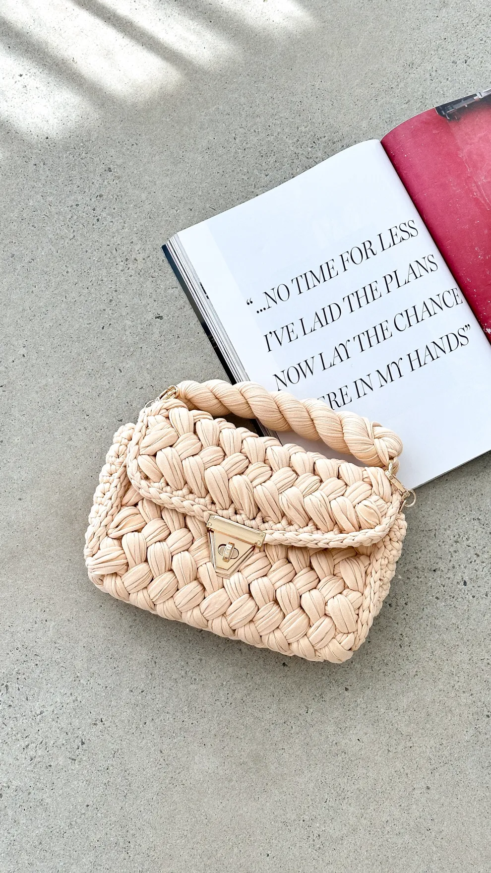 Annabel Chunky Plaited Handbag - Cream