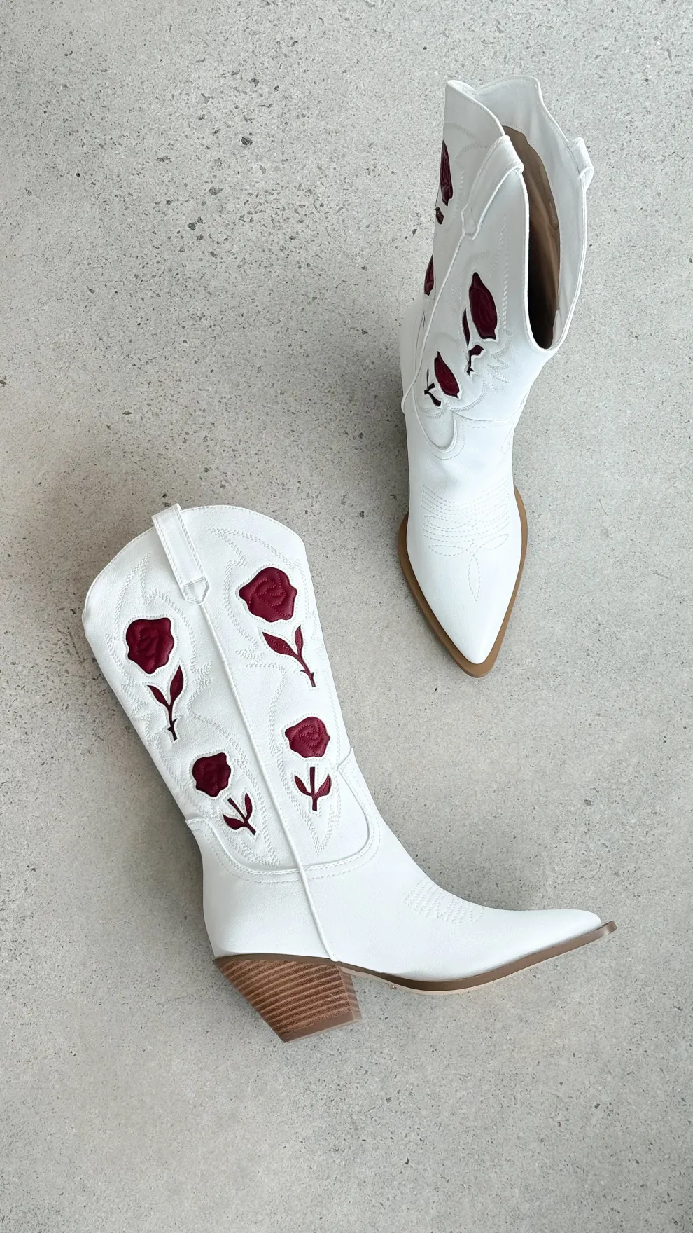 Arden Boots - White-Garnet