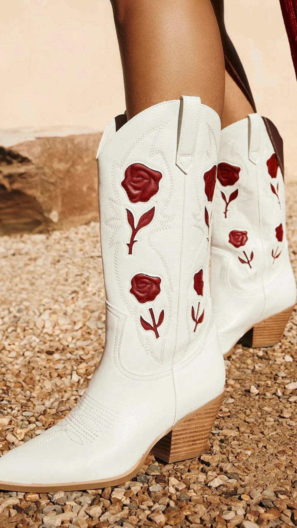 Arden Boots - White-Garnet