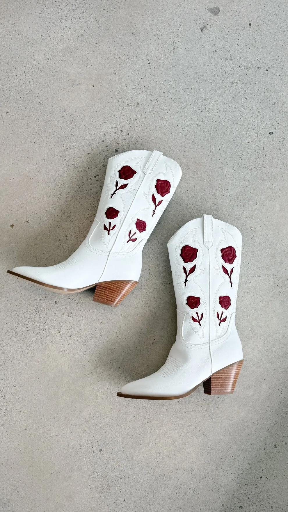 Arden Boots - White-Garnet