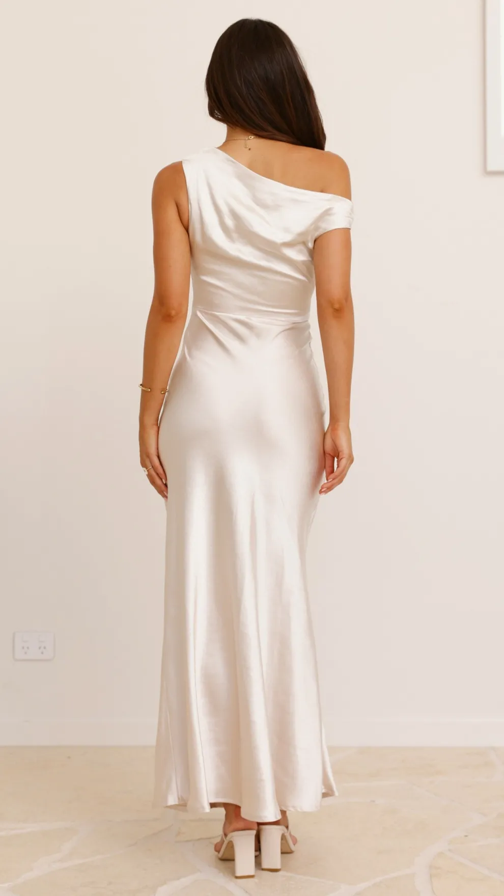 Auria Off Shoulder Maxi Dress - Champagne