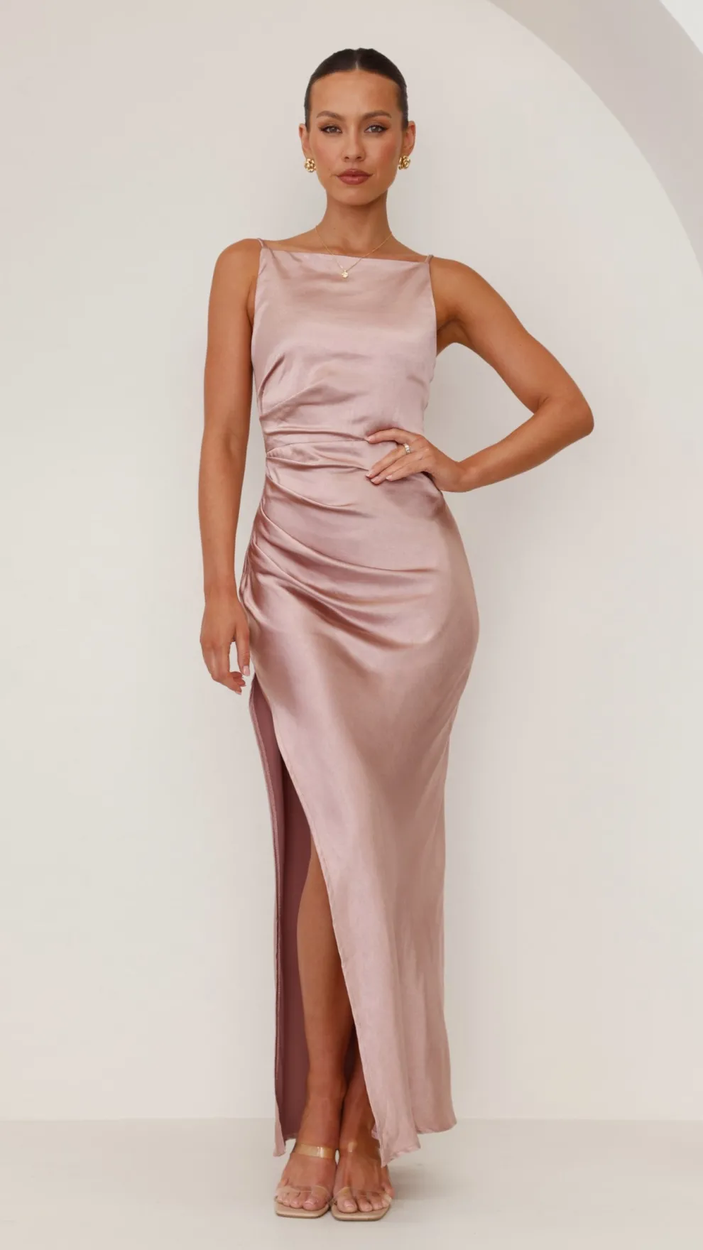 Ava Maxi Dress - Dusty Pink