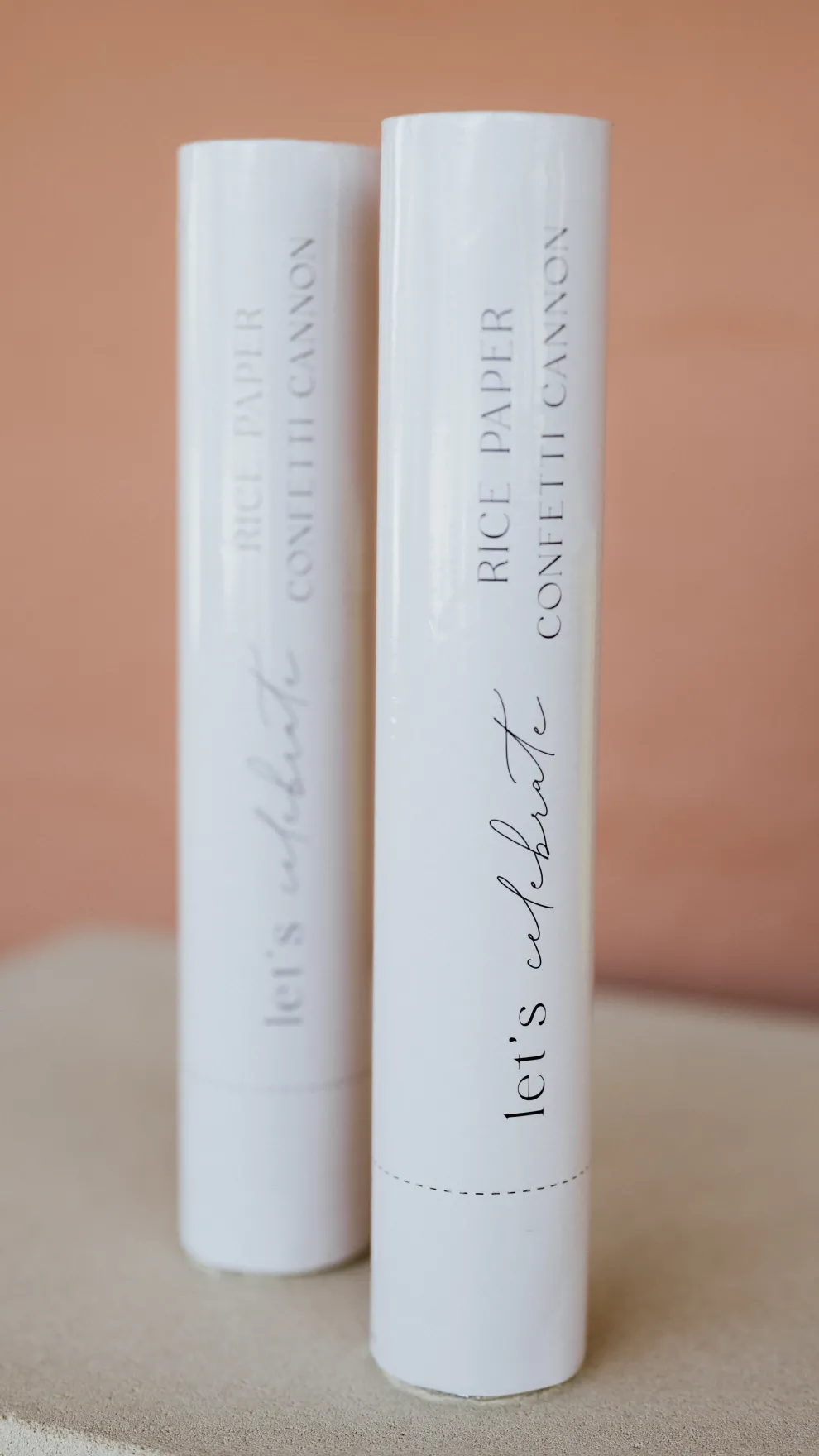 Biodegradable Confetti Cannon – Pink & White Hearts