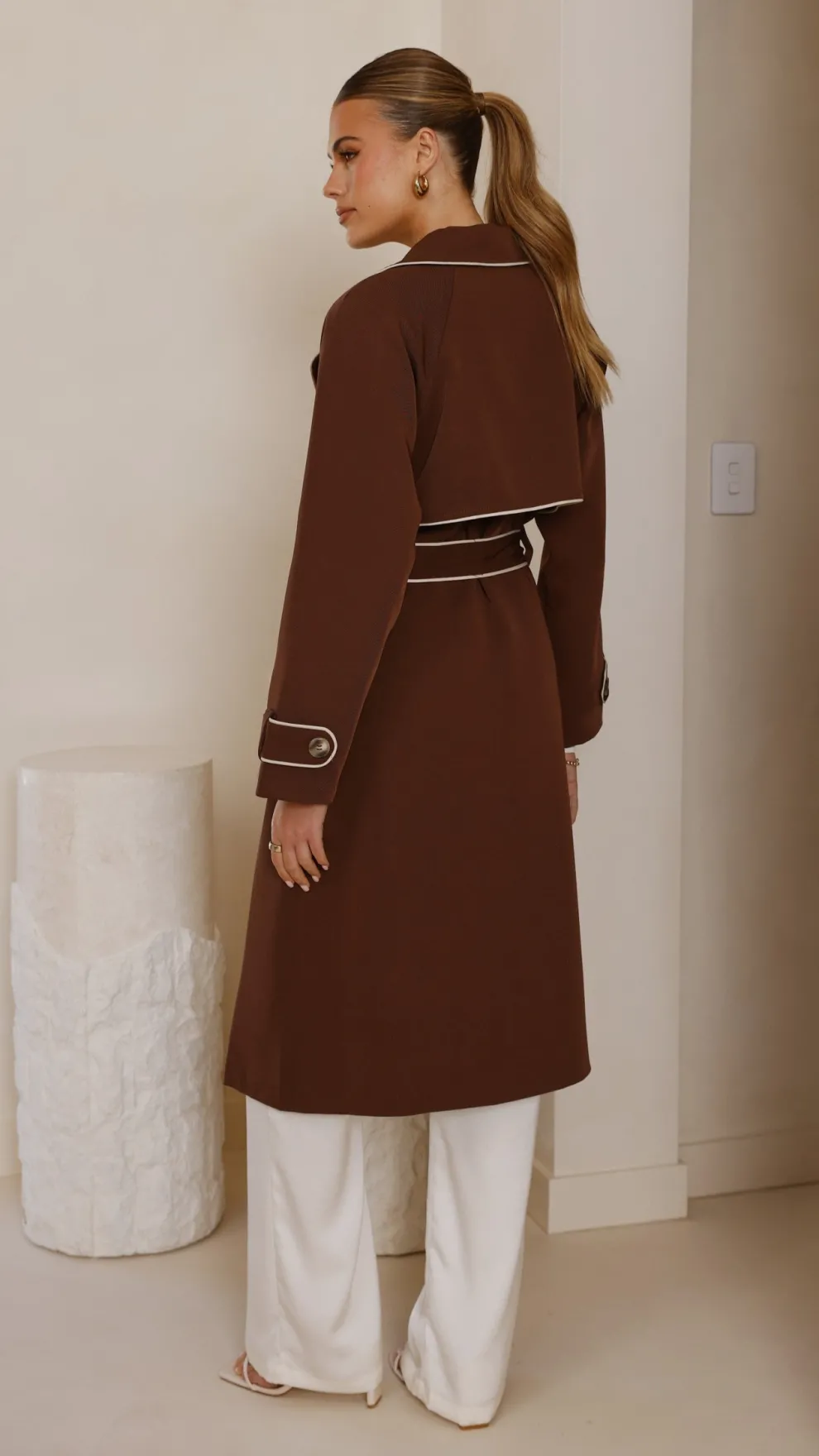 Blanca Trench Coat - Espresso