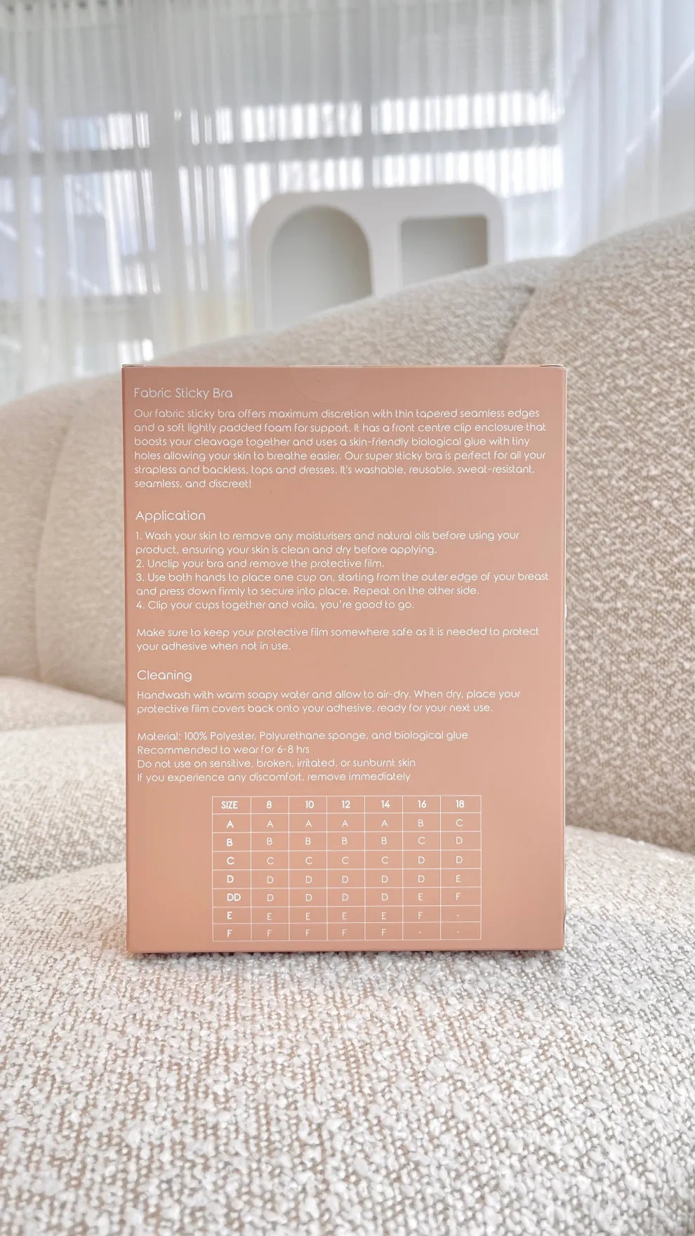 Bzez Fabric Sticky Bra - Onyx