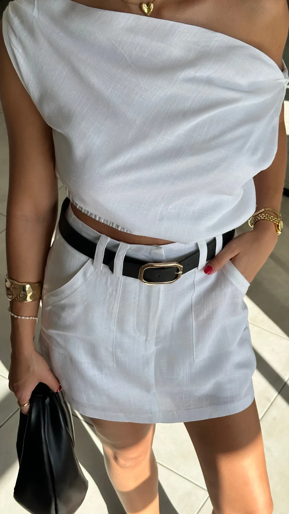 Charla Mini Skort - White