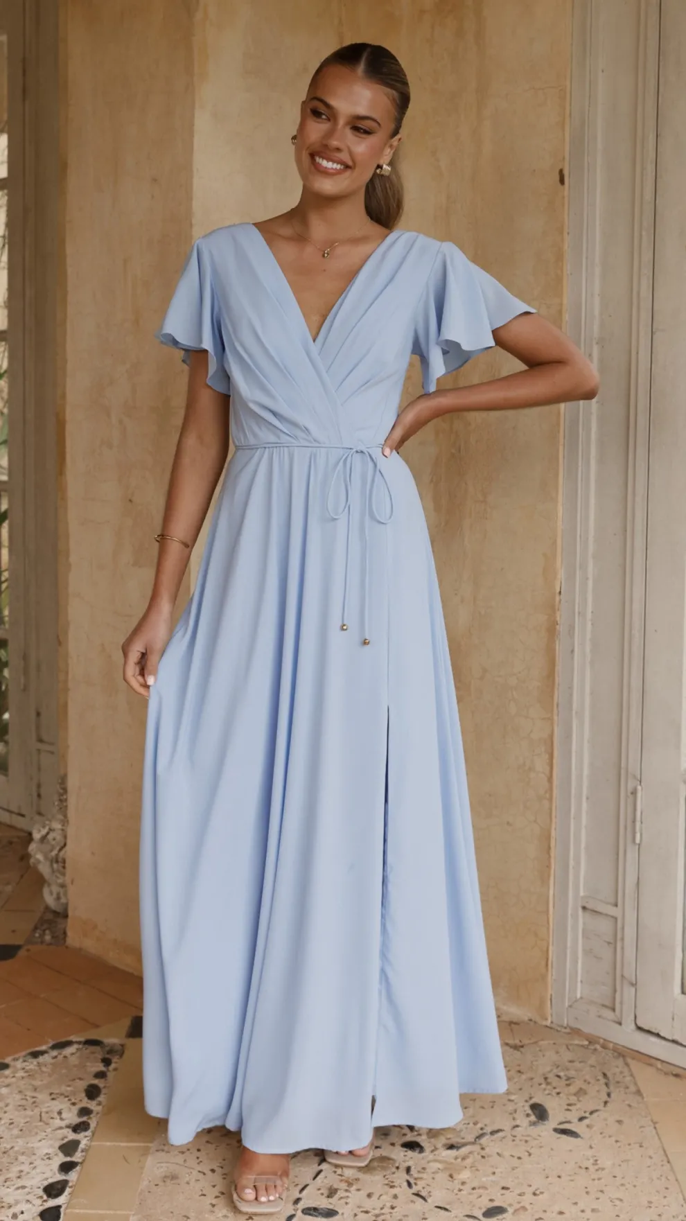 Charlize Maxi Dress - Blue
