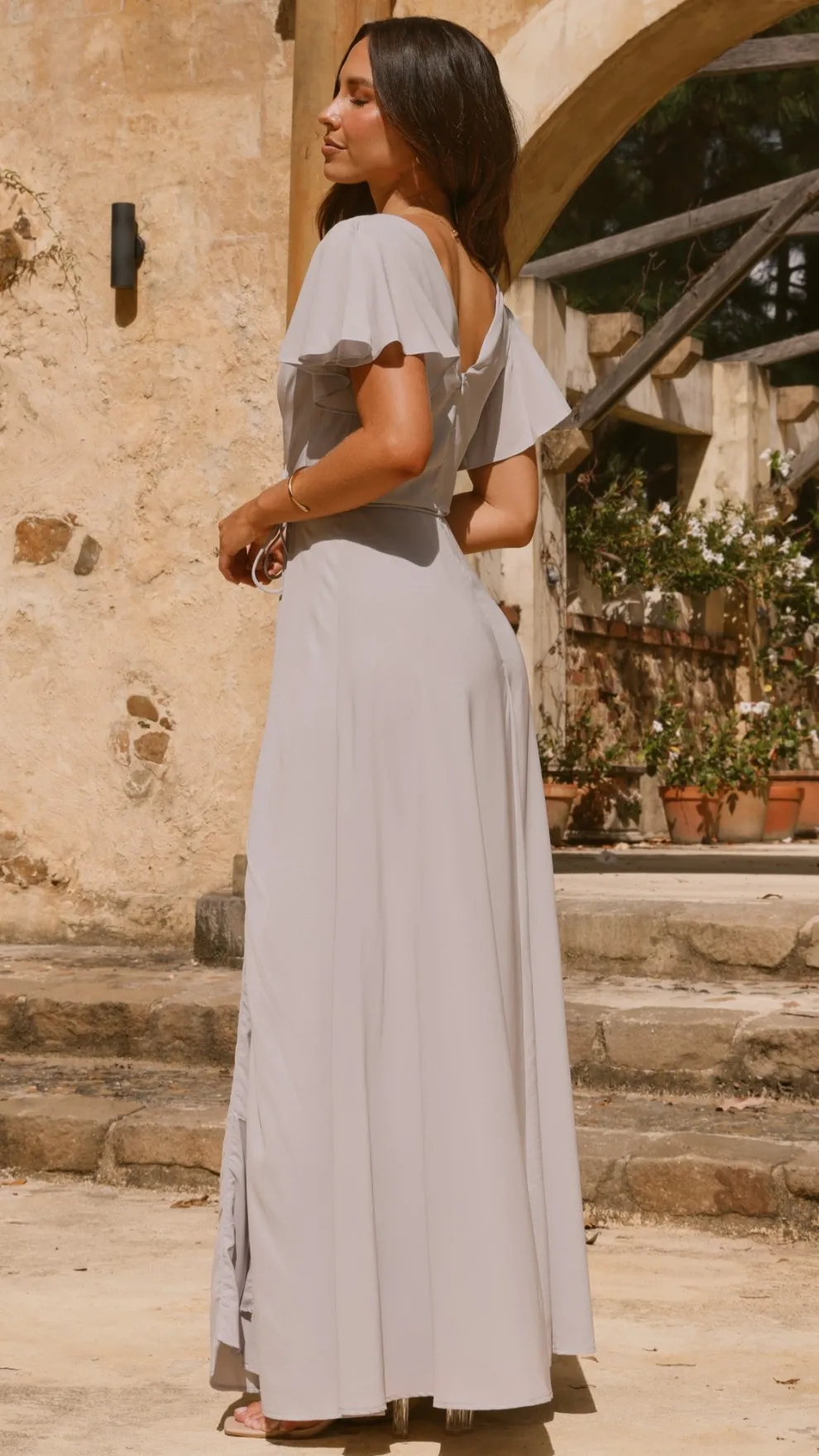 Charlize Maxi Dress - Silver