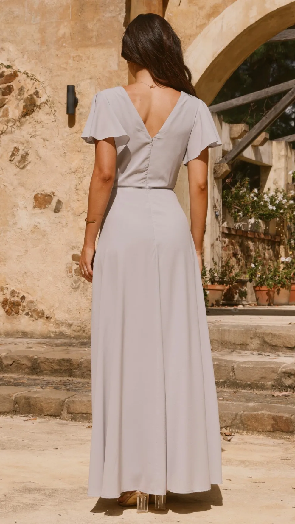 Charlize Maxi Dress - Silver