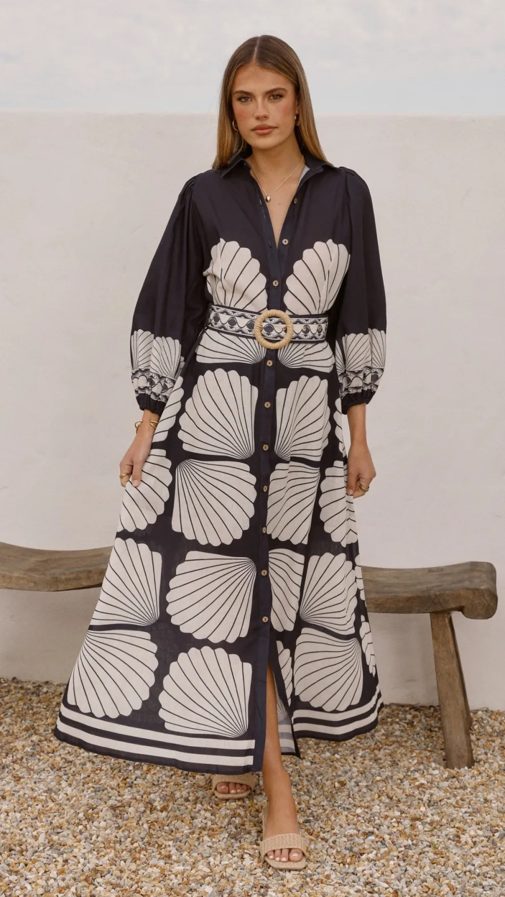 Cheyenne Long Sleeve Maxi Dress - Black