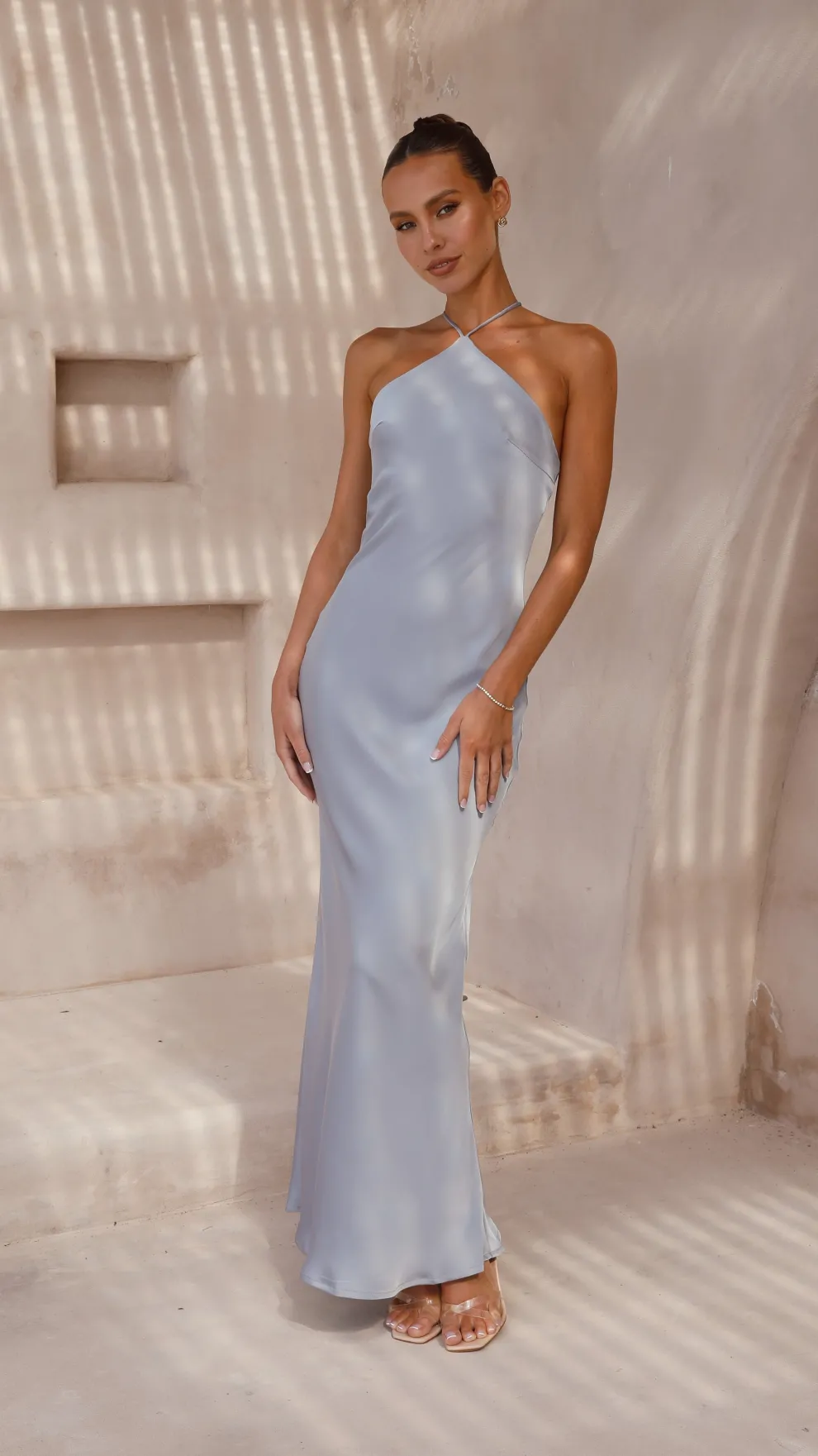 Chiara Maxi Dress - Steel Blue