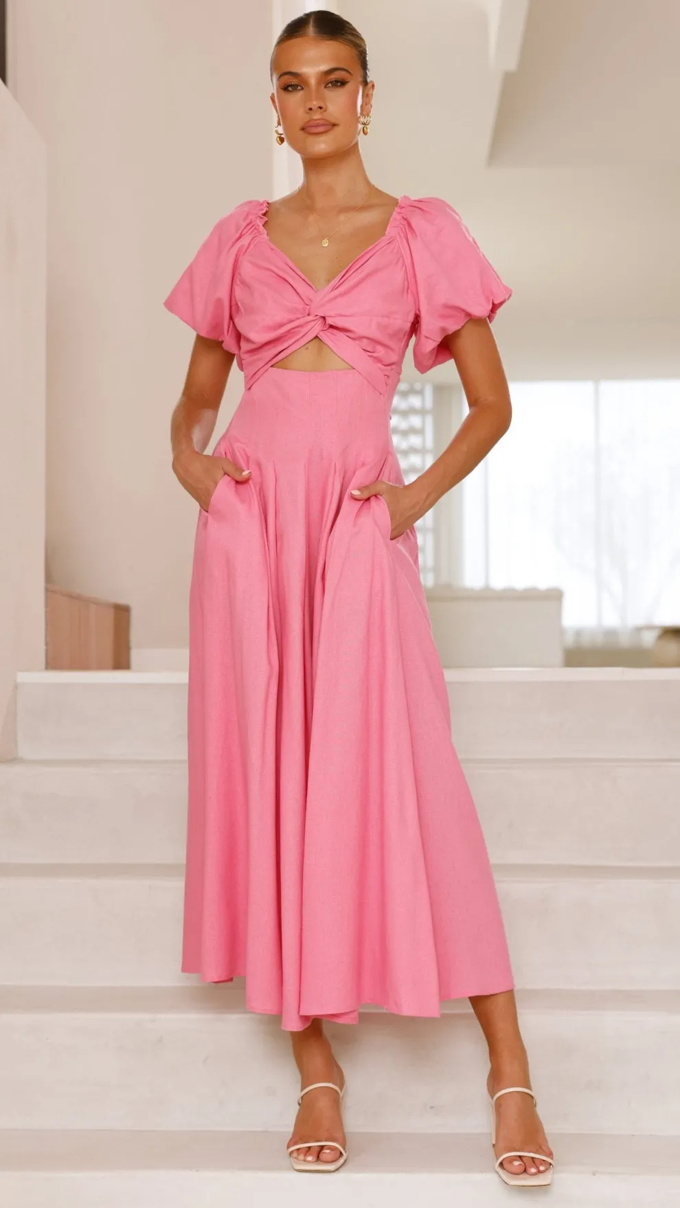 Christina Maxi Dress - Hot Pink