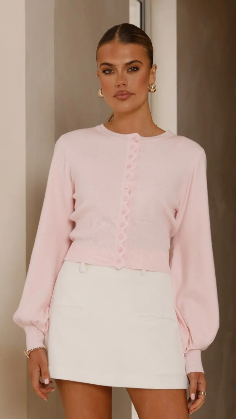 Davina Long Sleeve Top - Pink