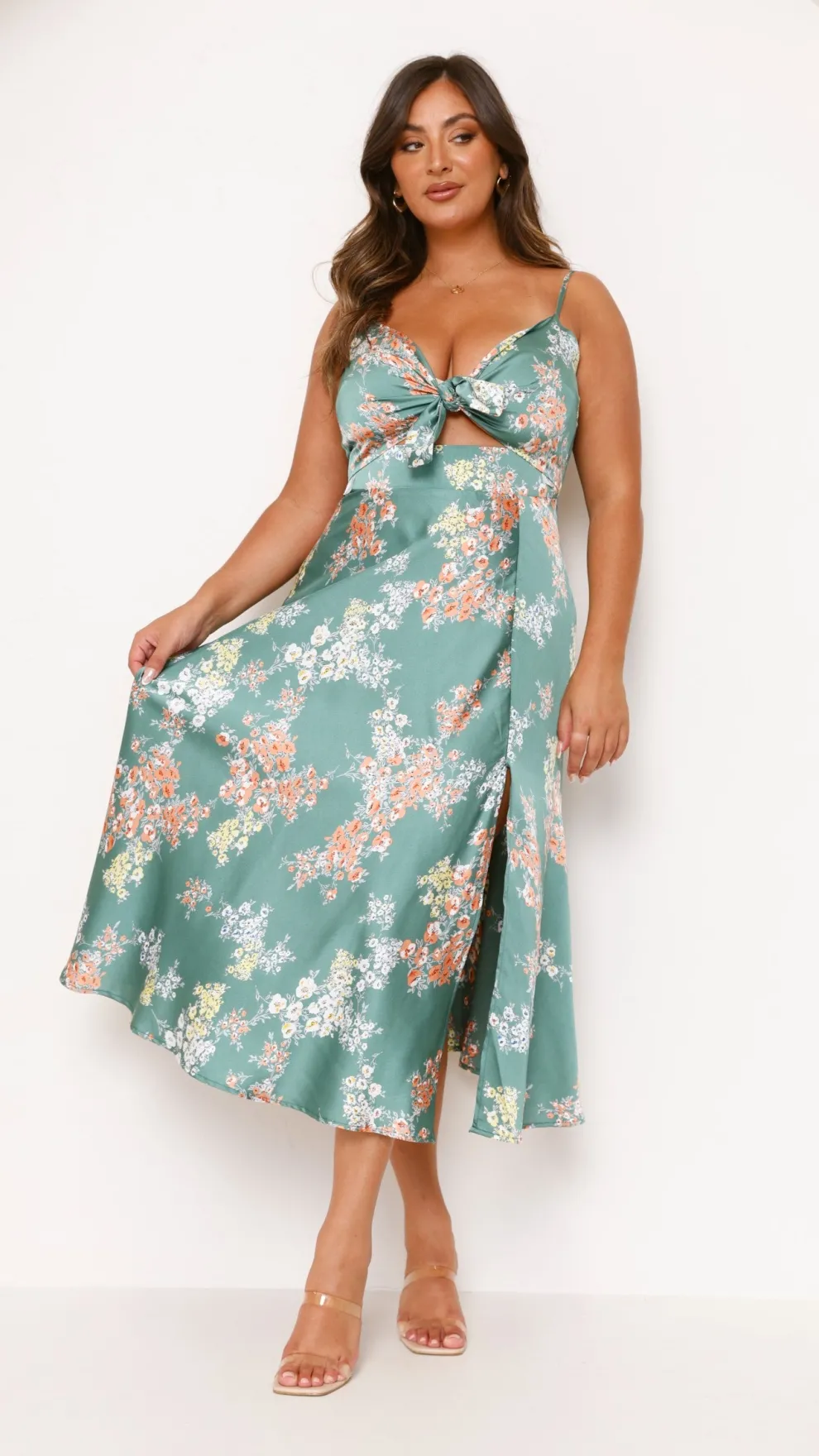 Dreamers Midi Dress - Green Floral