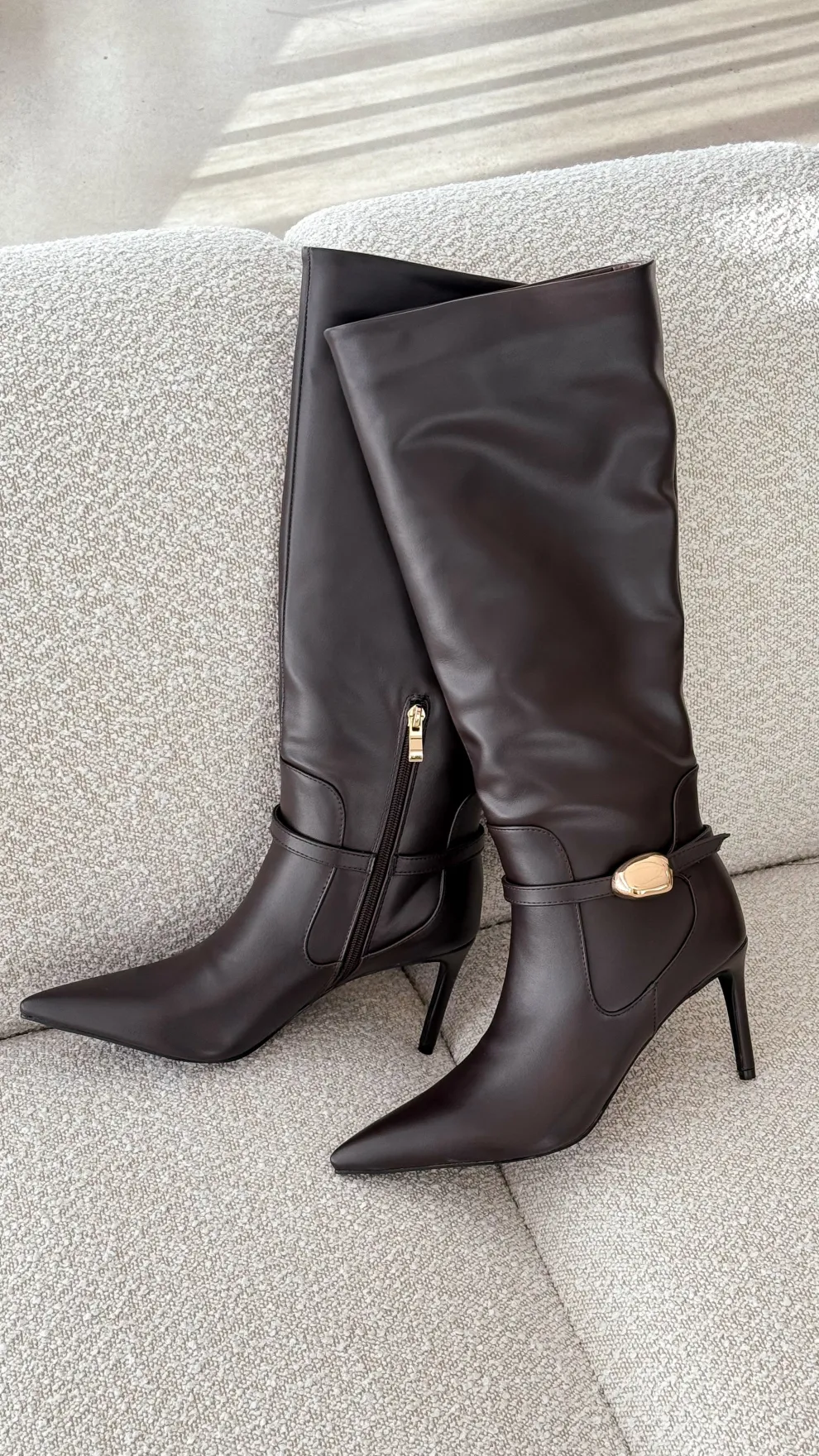 Druella Heeled Boot - Dark Cacao