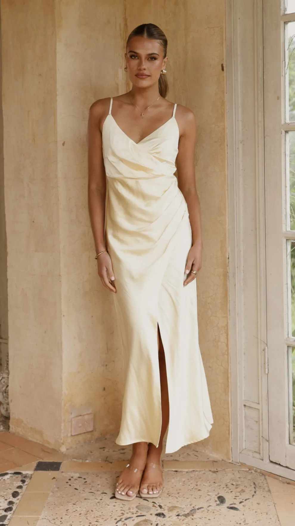 Elsa Midi Dress - Yellow