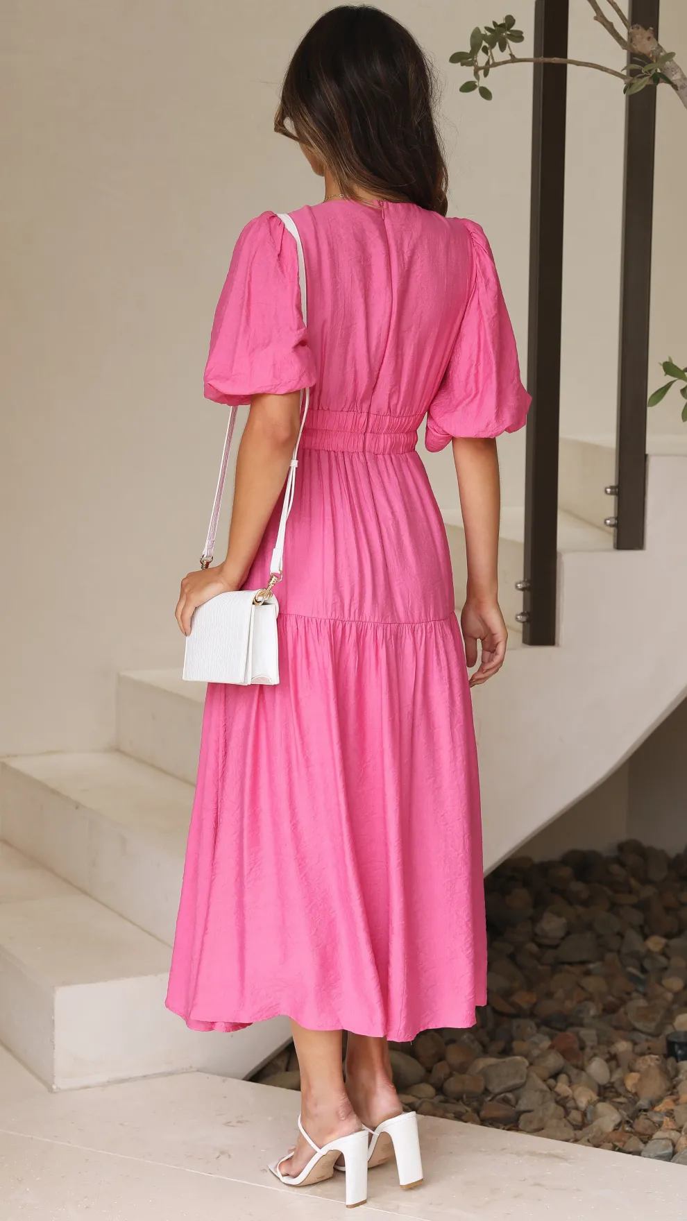 Erin Midi Dress - Pink