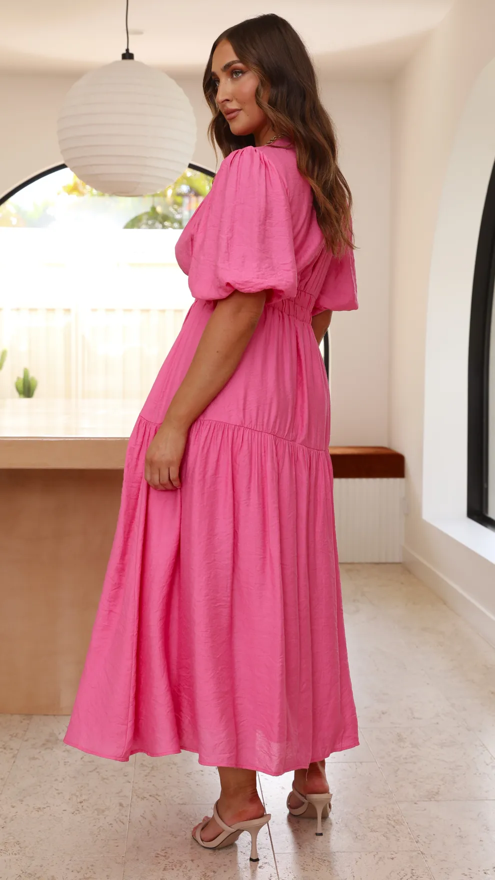 Erin Midi Dress - Pink