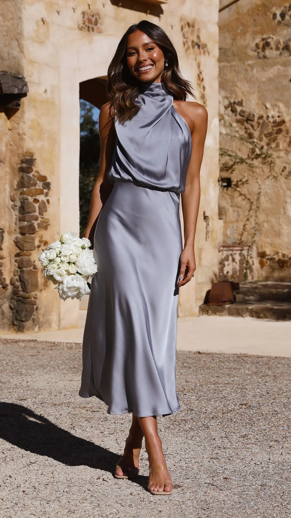 Esther Maxi Dress - Steel Blue