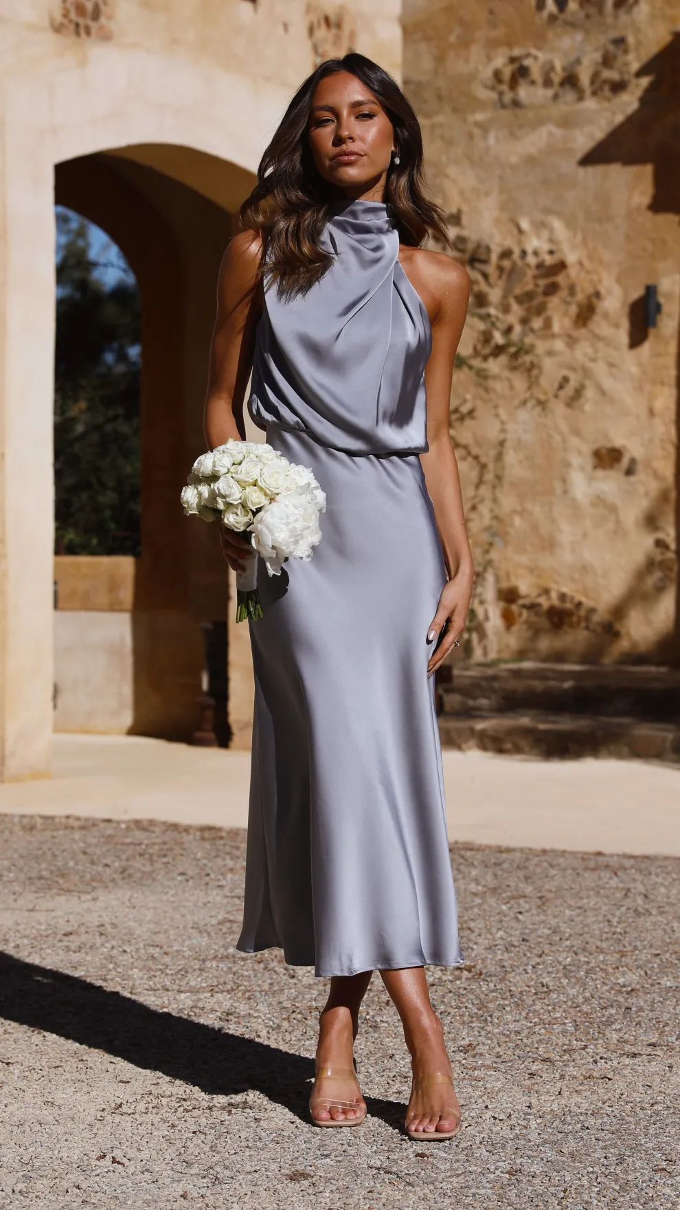 Esther Maxi Dress - Steel Blue