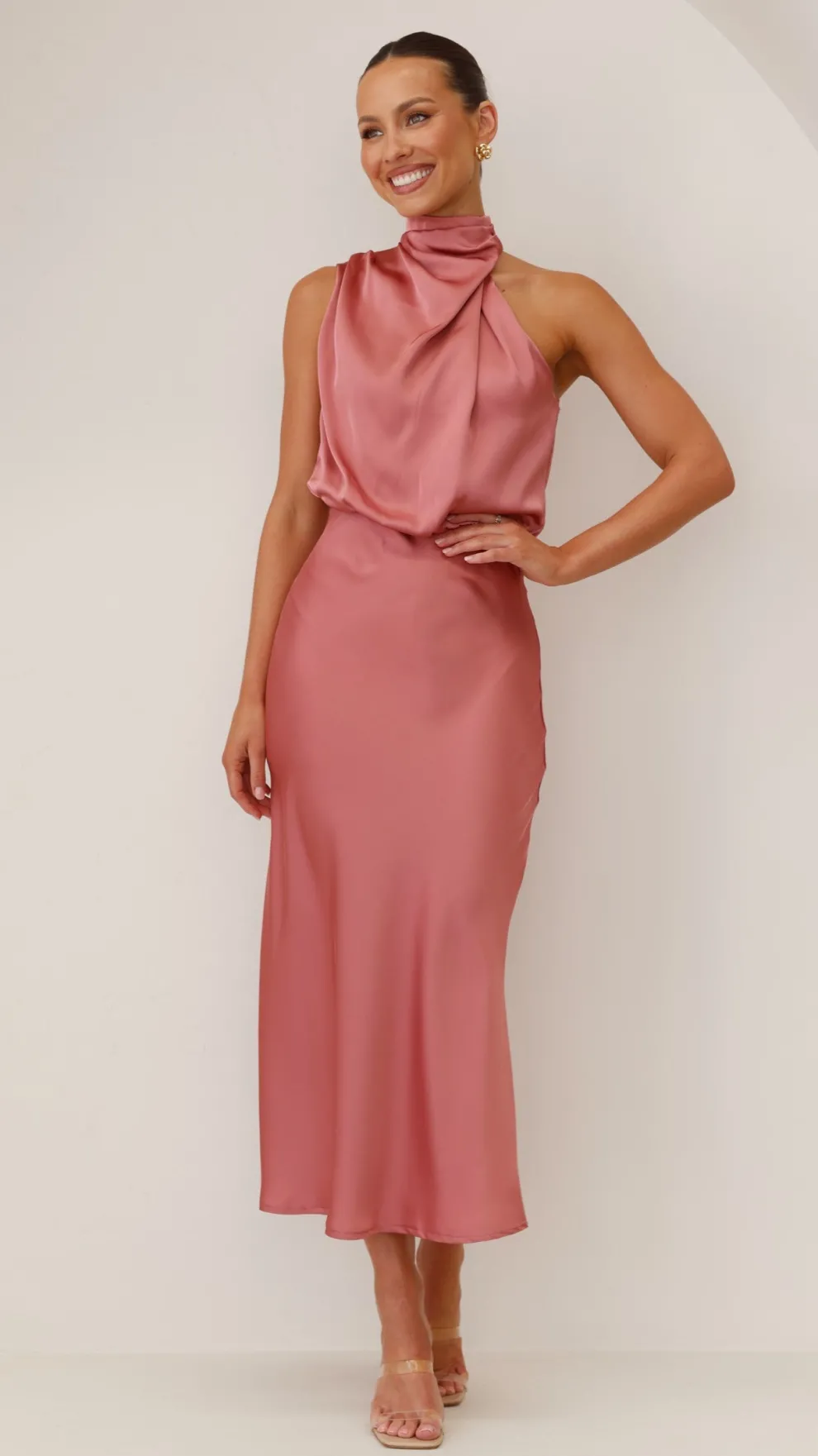 Esther Maxi Dress - Baked Rose