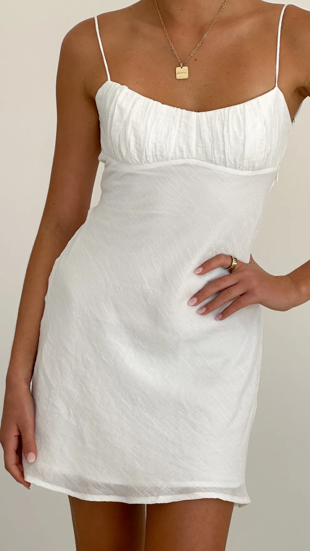 Galina Mini Dress - White