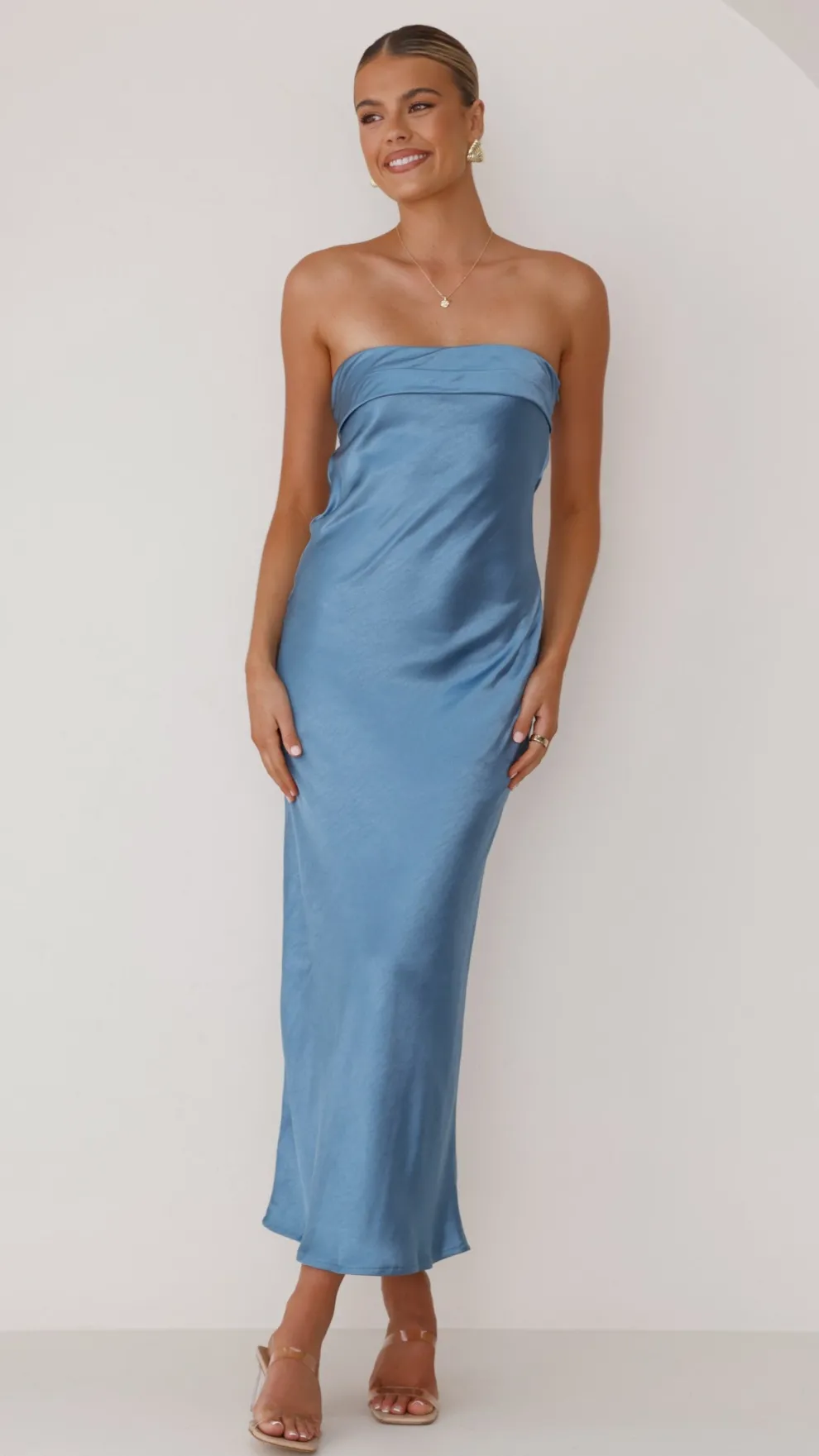 Gisele Maxi Dress - Steel Blue
