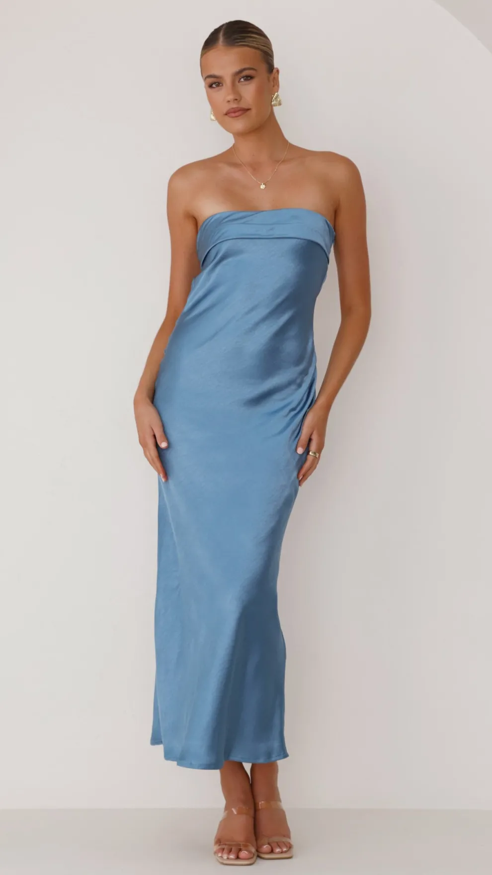 Gisele Maxi Dress - Steel Blue