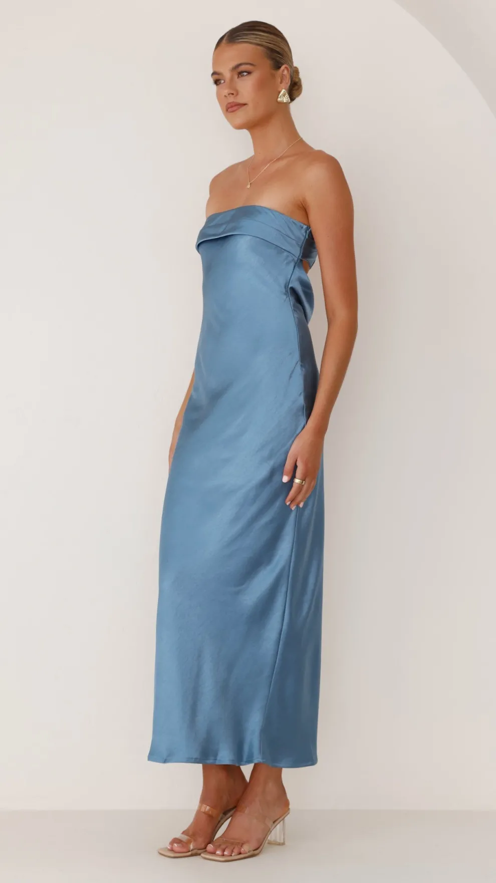 Gisele Maxi Dress - Steel Blue