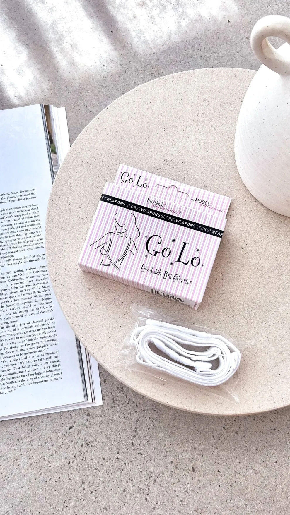 Go Lo - Low Back Bra Converter - White