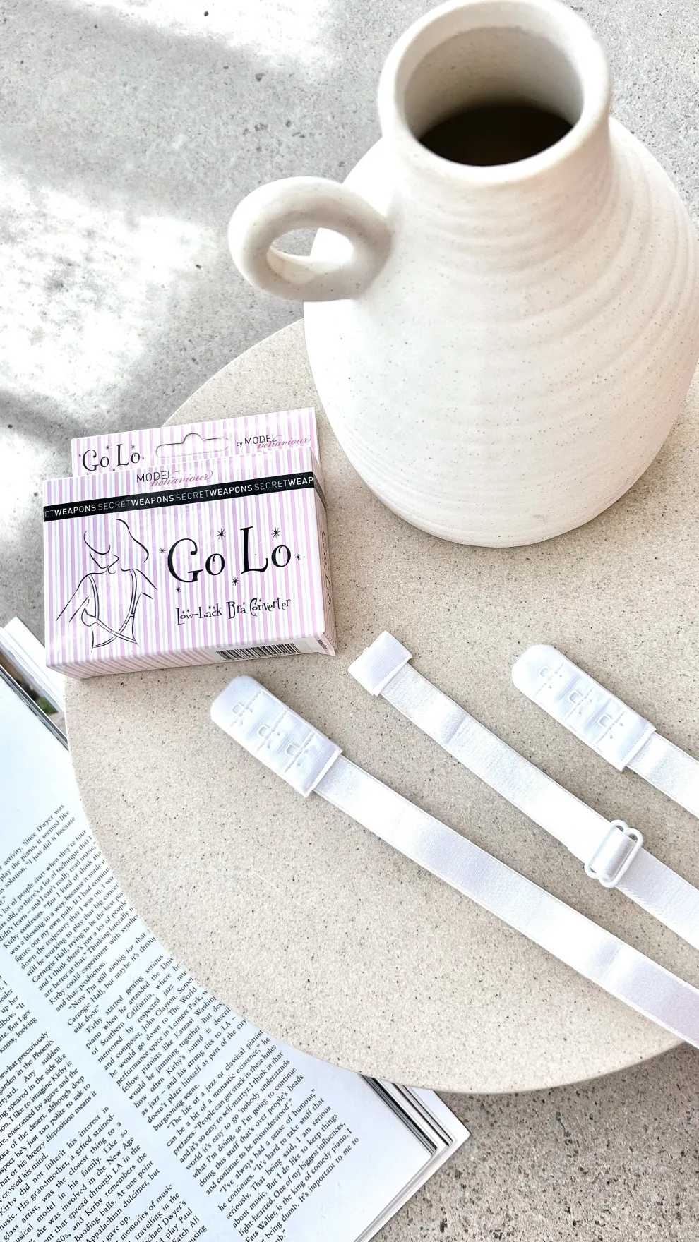 Go Lo - Low Back Bra Converter - White