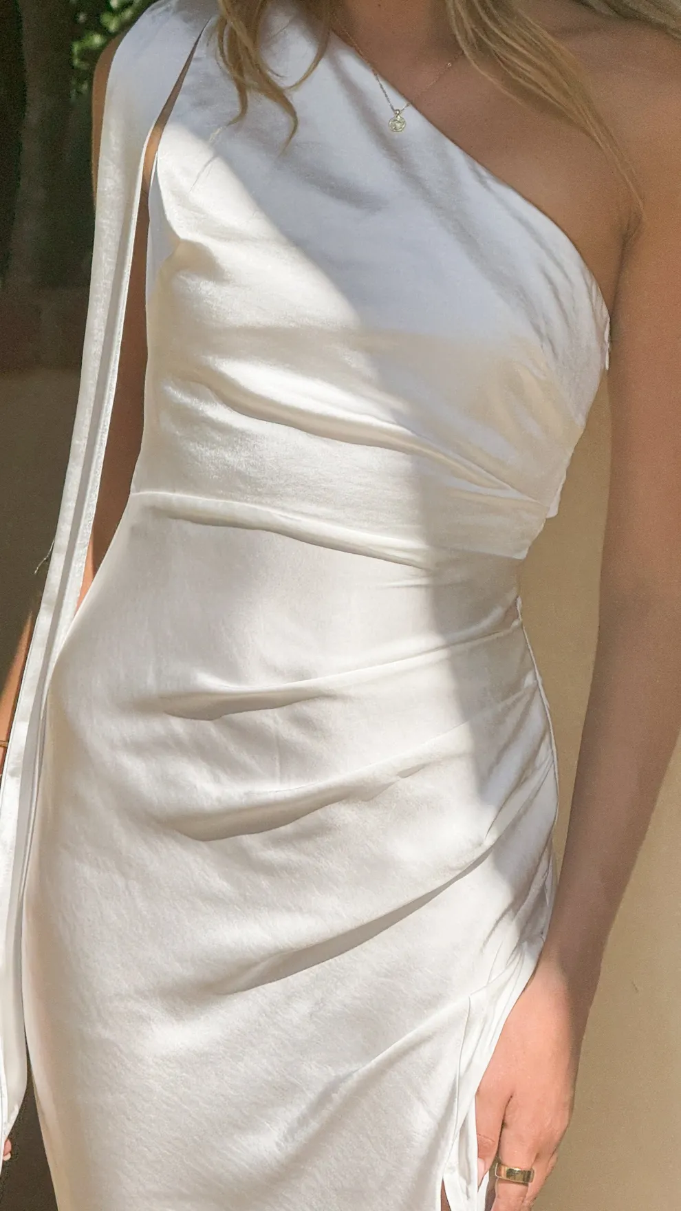 Halle One Shoulder Maxi Dress - Ivory