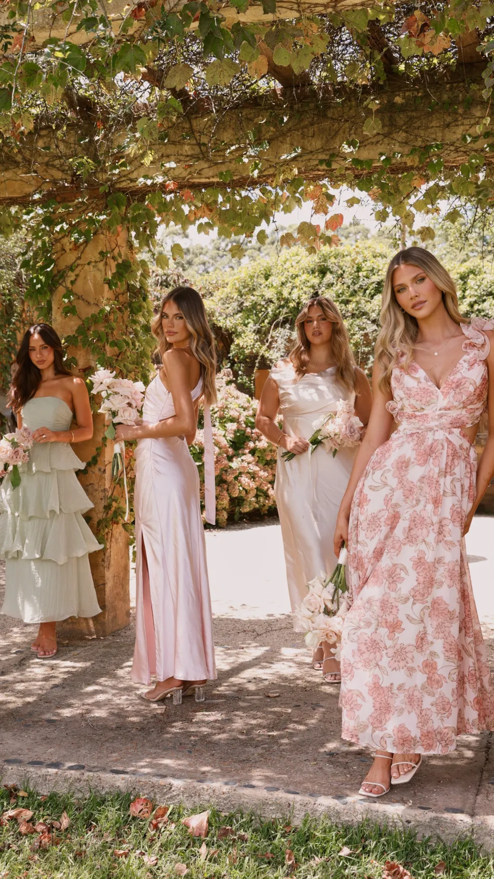 Halle One Shoulder Maxi Dress - Pink