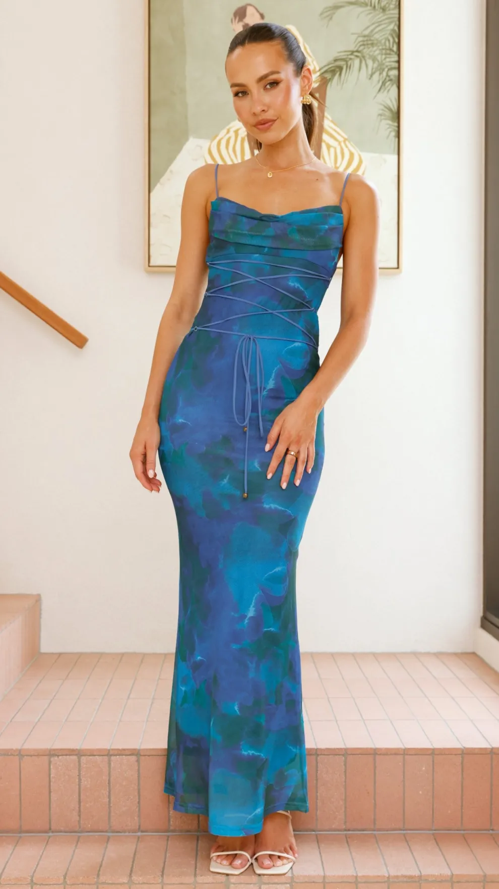 Hanne Maxi Dress - Blue Print