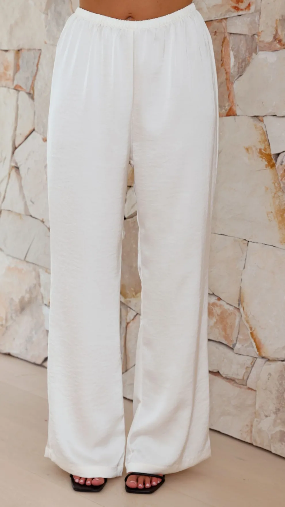 Imogen Button Pants - Cream