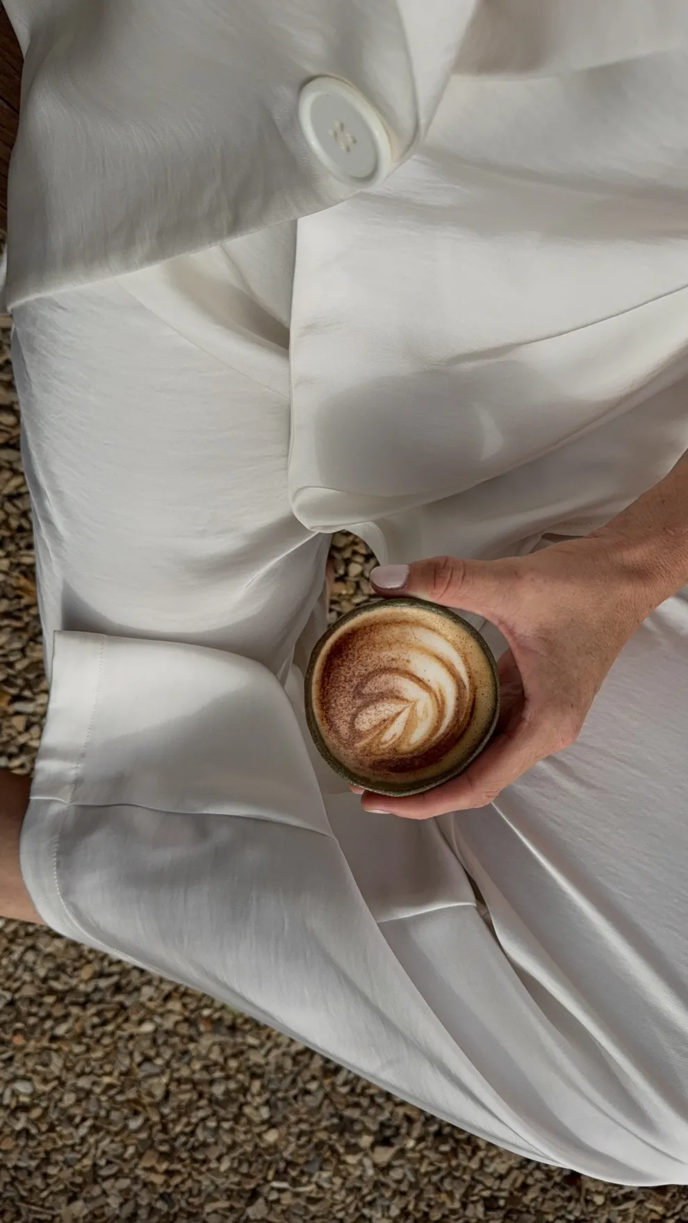 Imogen Button Pants - Cream