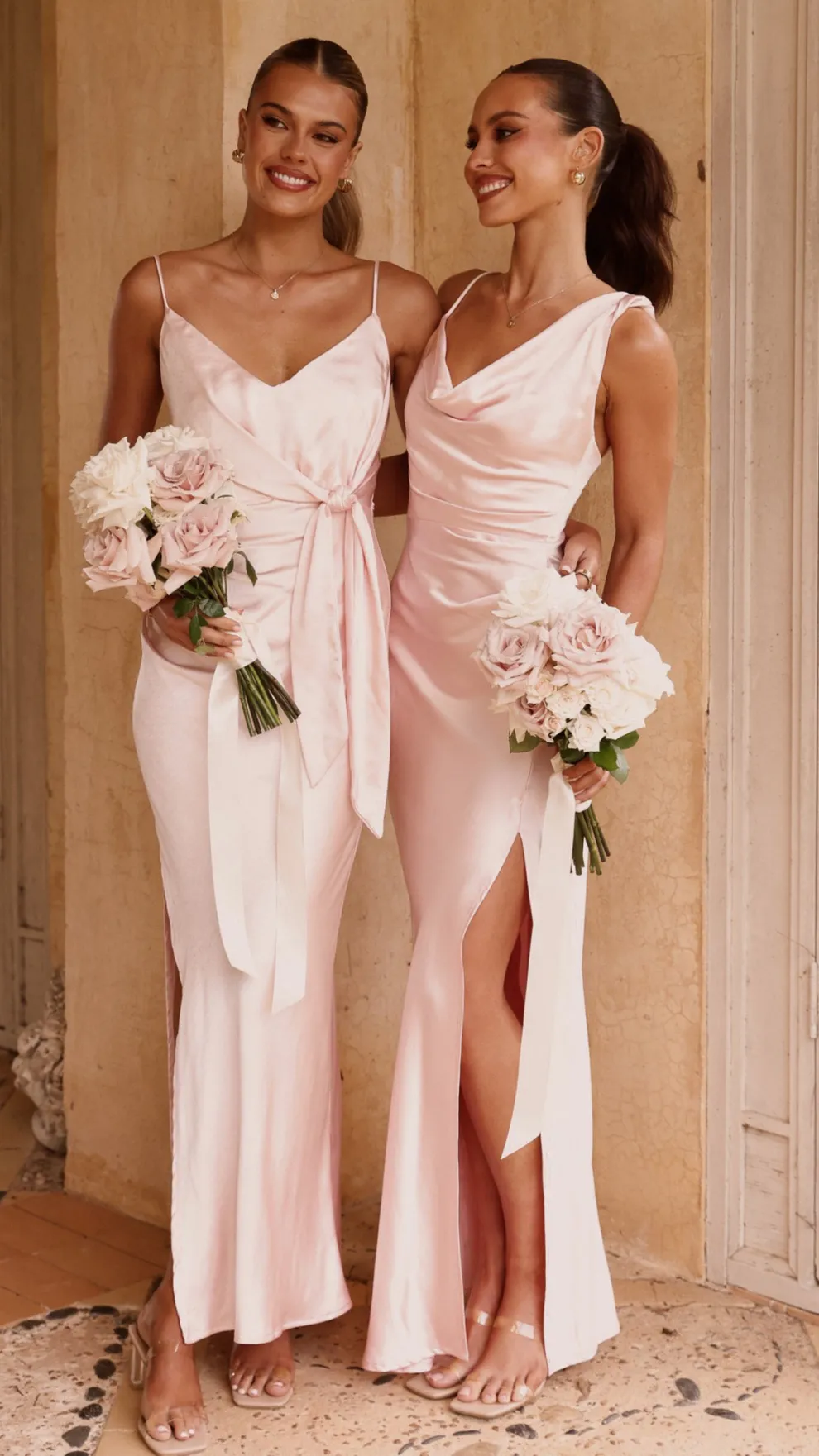 Iris Asymmetrical Maxi Dress - Pink