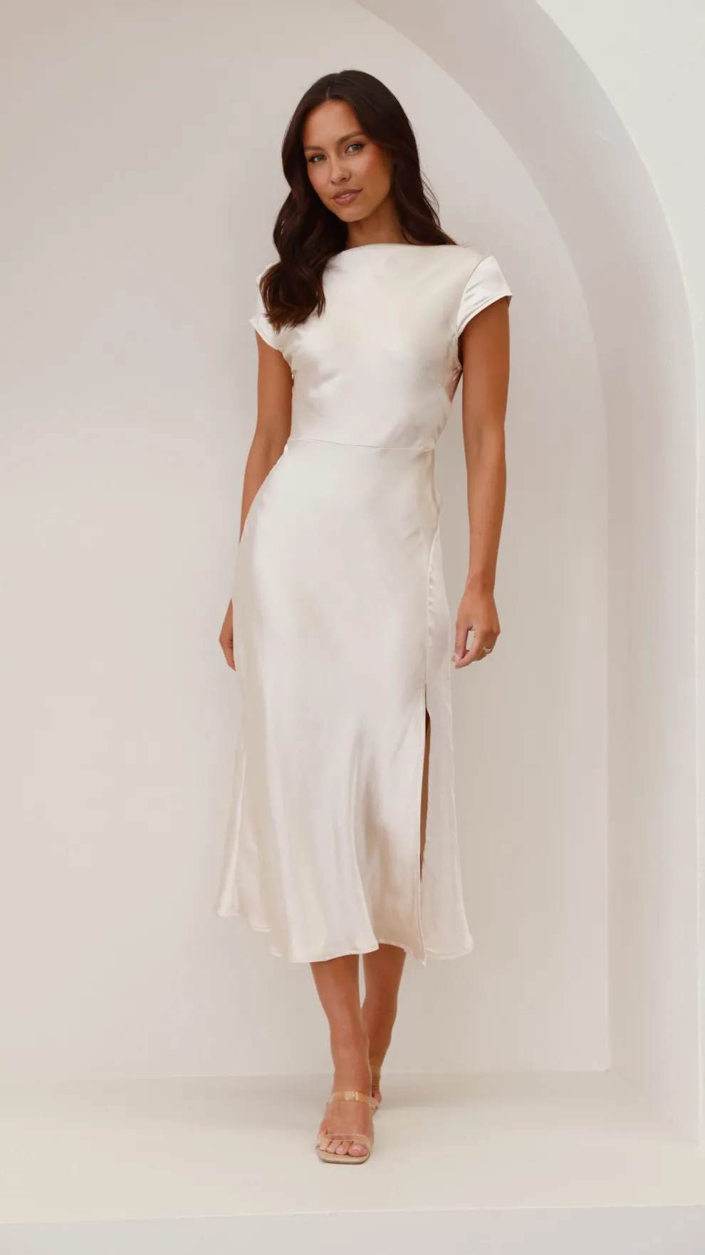 Ivana Midi Dress - Champagne