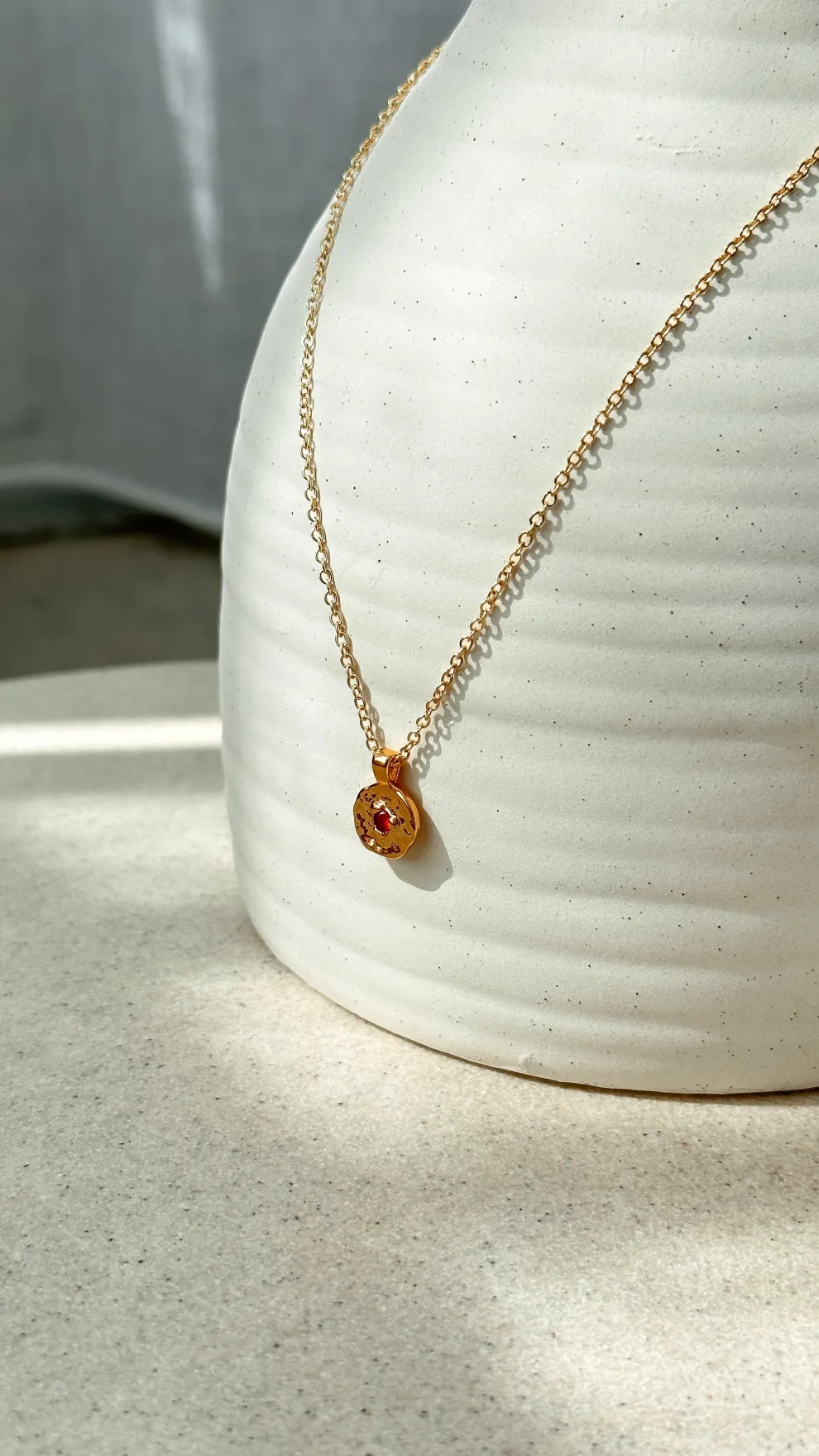 January Birthstone Necklace - Garnet