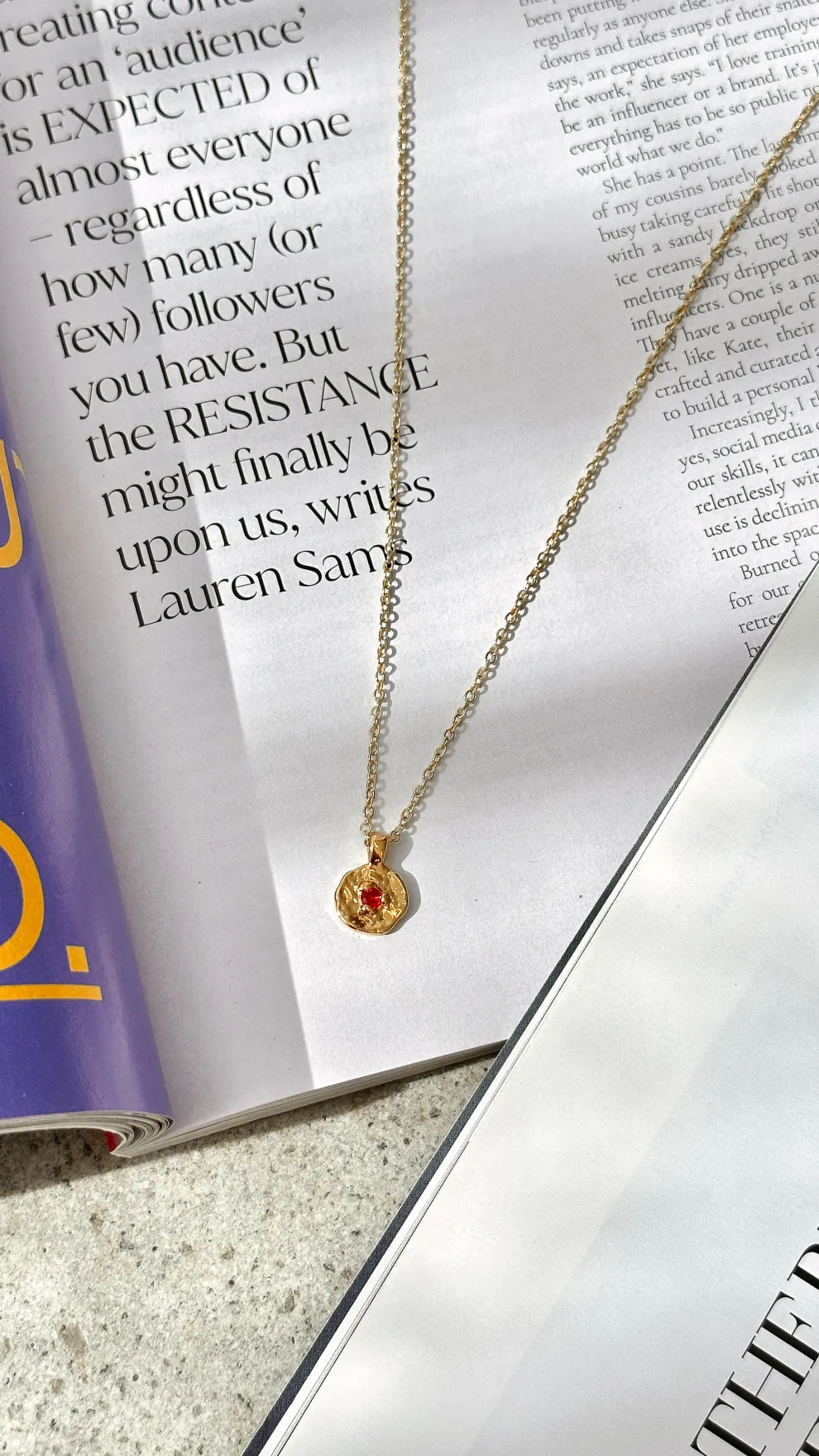 January Birthstone Necklace - Garnet