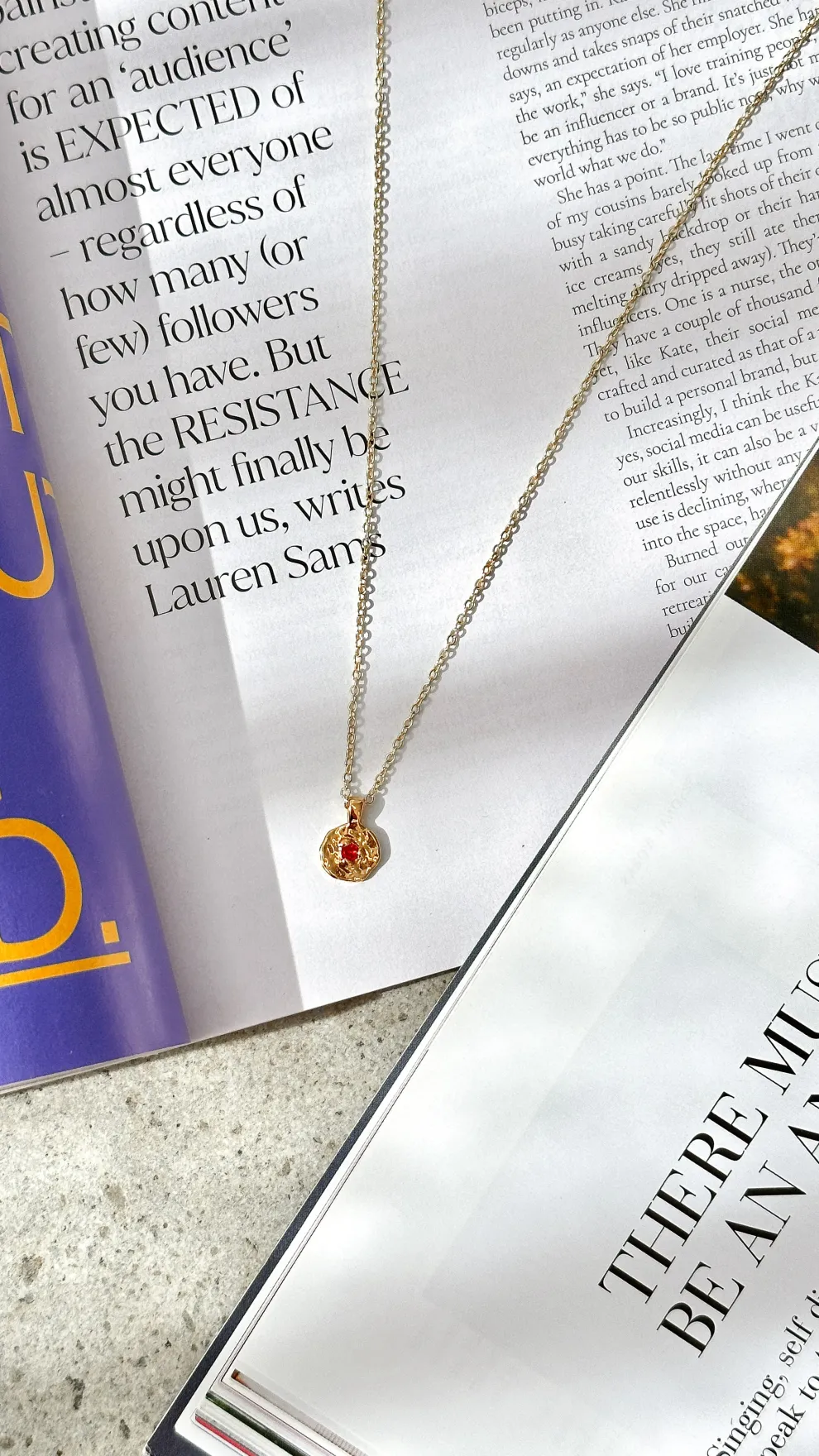 January Birthstone Necklace - Garnet