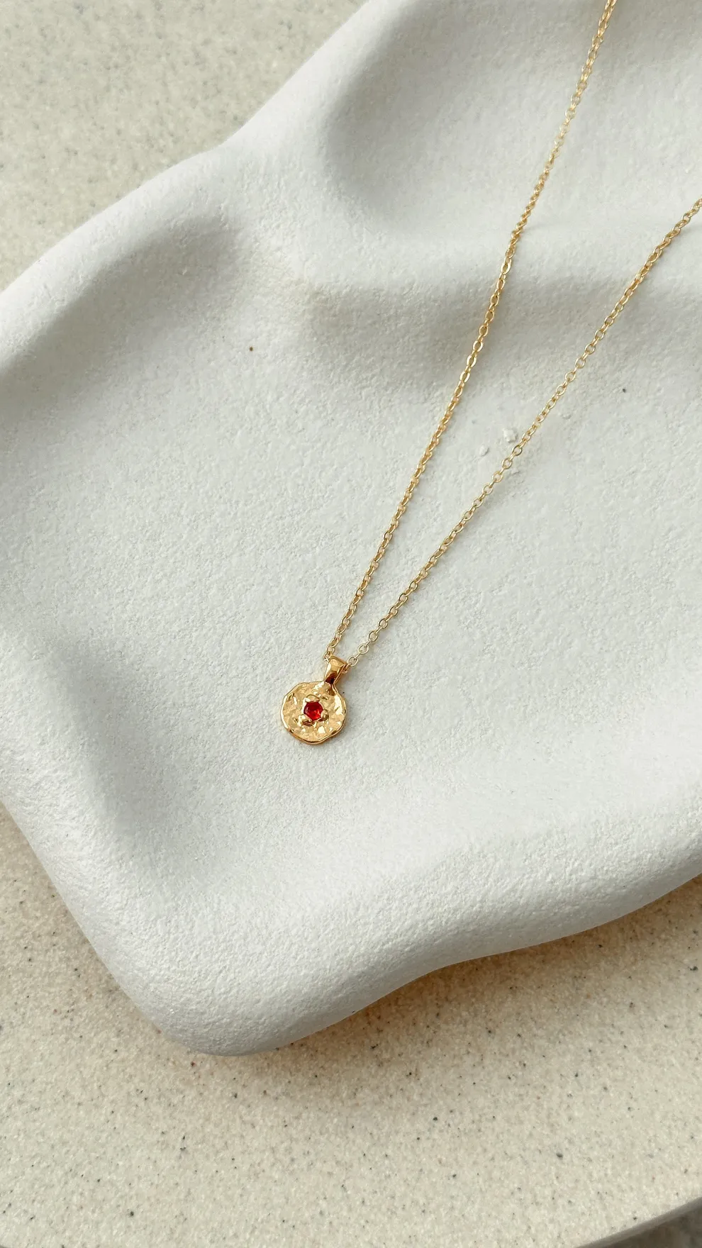 January Birthstone Necklace - Garnet
