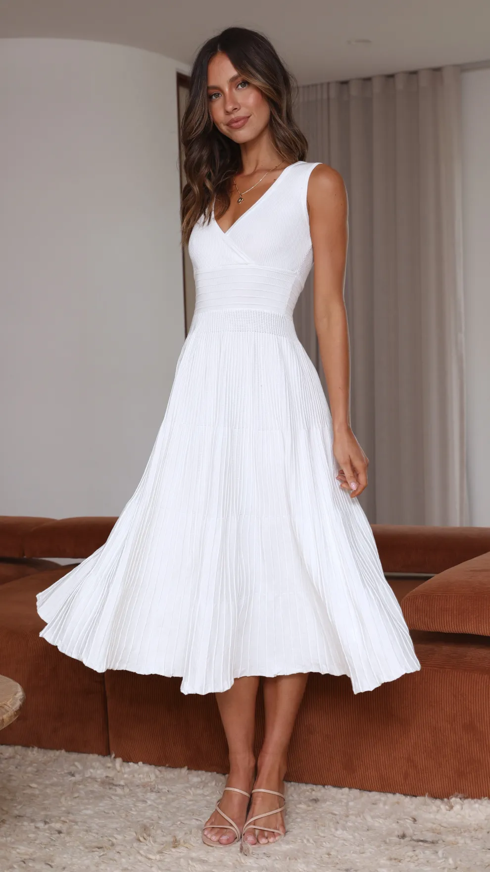 Jayde Knit Dress - White